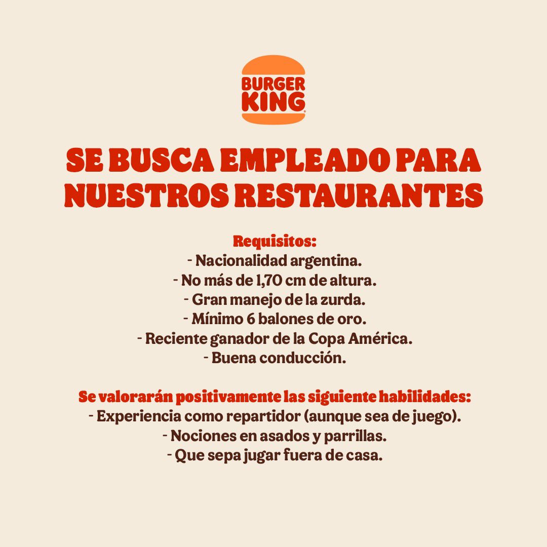 Messi Burger King